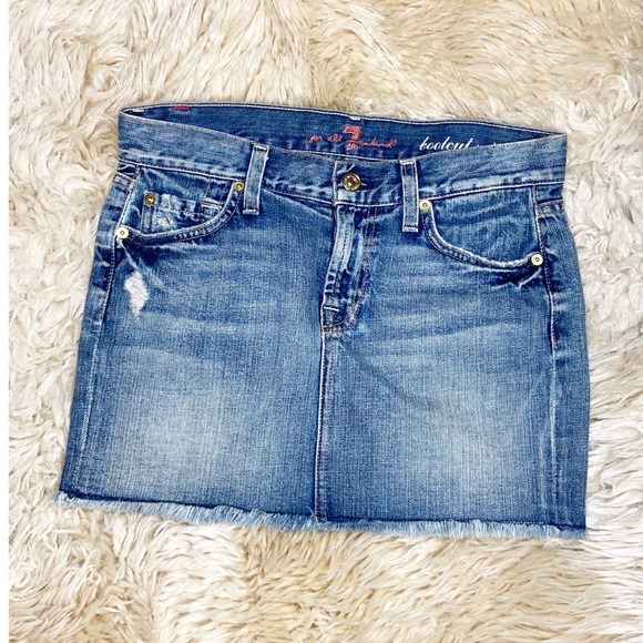 7 For All Mankind Dresses & Skirts - 74AMK |  Bootcut Mini Denim Skirt